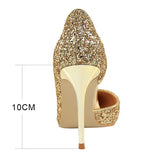 LAKESHI Women Pumps Extrem Sexy High Heels Women Shoes Thin Heels Female Shoes Wedding Shoes Gold Sliver White Ladies Shoes