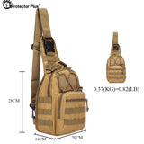 PROTECTOR PLUS Outdoor Tactical Military Crossbody Bag Sling Shoulder Chest Pack Men Camo Army Travel Hiking Camping Sport Bag