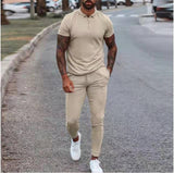 European and American-Style Two-Piece Suit Ins Fashion Short Sleeve Pants