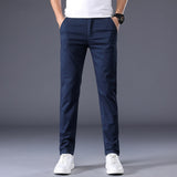 7 Colors Men&#39;s Classic Solid Color Summer Thin Casual Pants Business Fashion Stretch Cotton Slim Brand Trousers Male