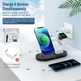 30W 3 in 1 Magnetic Wireless Charger Stand for iPhone 15 14 13 Pro Max Apple Watch 8 7 Airpods Induction Fast Charging Station