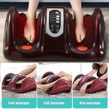 Electric Foot Massager Shiatsu Heating Physiotherapy Deep Kneading Roller Vibrator Health Reflexology Calf Leg Pain Relief Relax