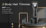 Intimate Pubic Hair Removal for Men Electric Groin Trimmer Male Shaver for Sensitive Areas Waterproof Safety Razor Body Hair