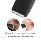 Men&#39;s Electric Groin Hair Trimmer Pubic Hair Trimmer Body Grooming Clipper for Men Bikini Epilator Rechargeable Shaver Razor