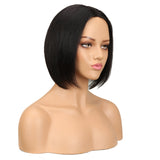 Trueme Short Straight Bob Wig Lace Human Hair Wigs Brazilian Straight Bob Lace Part Wig For Women Blunt Pixie Cut T Part Bob Wig