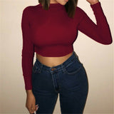 Women's Solid Color  Crop - The Accessorie Hub