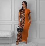 Women Leopard Print Long Maxi Dress - The Accessorie Hub