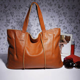 New 100% Genuine Leather Bag Large Women Handbags - The Accessorie Hub