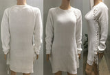Long Sweater Dress Long Sleeve Round Neck Autumn Winter Warm - The Accessorie Hub