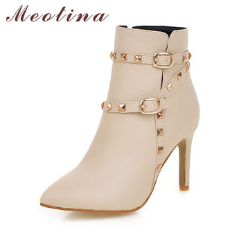 Women Ankle Boots High Heel Shoes - The Accessorie Hub